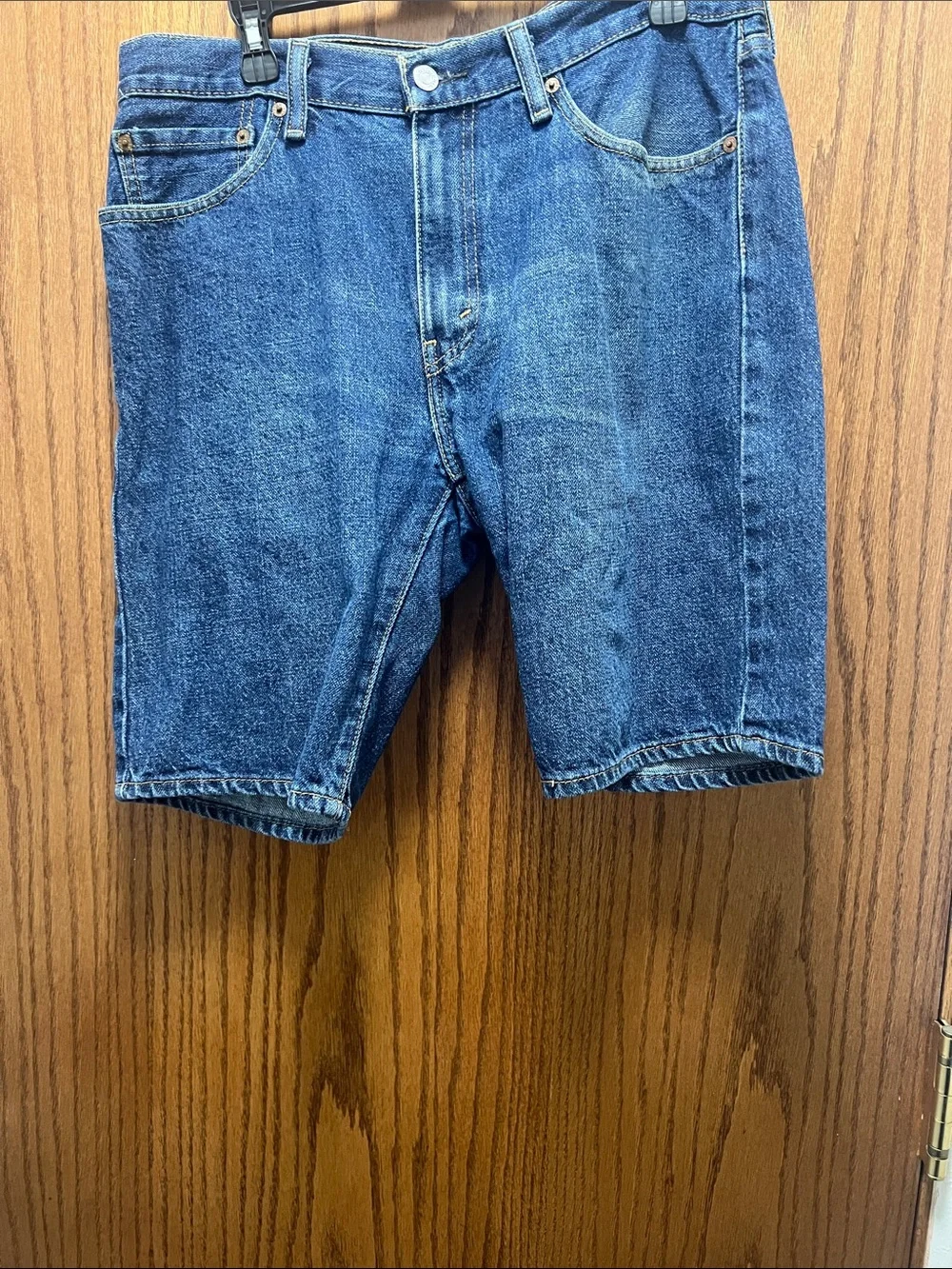 Levi's Classic Dark Blue Denim Shorts - Five-Pocket